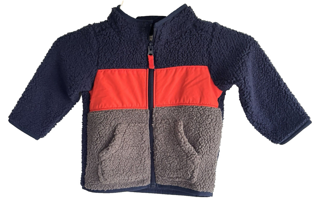 Carter's Baby Boys Cute Warm Cozy Sherpa Zip-Up Jacket 18 months